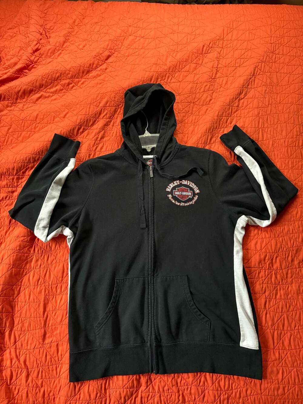 Harley-Davidson Baltimore MD Full-Zip Hoodie Black/White Women's XL